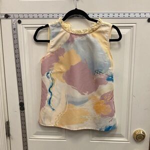 Abstract, Pastel, Sleeveless, Cotton, Easter, Spring, Summer,  Church, Office,